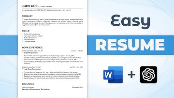 Hoe maak je een cv met Word + ChatGPT | Eenvoudig cv-format | Gratis download