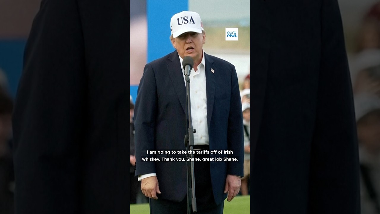 Donald Trump says he plans to remove a 10% tariff on Irish whiskey.