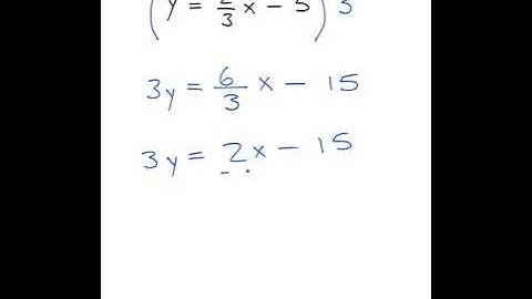 27.  Changing from slope intercept form to general form of a linear function