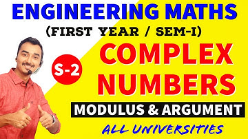 COMPLEX NUMBERS | S-2 | POLAR FORM | ENGINEERING FIRST YEAR | ENGINEERING  MATHS |SAURABH DAHIVADKAR
