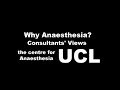 Why Anaesthesia? Consultants' Views