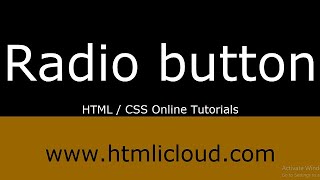 radio-button in html | radio-button option | html | htmlicloud | www.htmlicloud.com