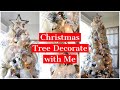 Christmas Tree Decorate with Me 2020 | How to put ribbon on a Christmas Tree