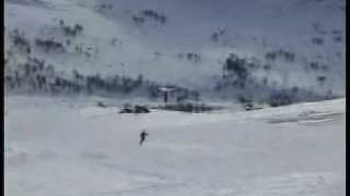 Ski Gliding down a mountain with wings