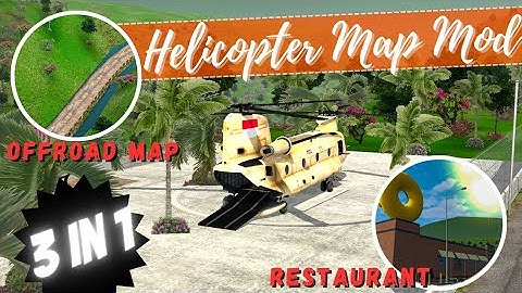 Helicopter Map Mod Codename bussid v3.7.1 | bussid offroad muddy map | restaurant map in multiplayer