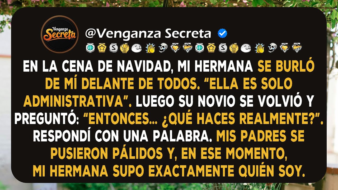 Mi hermana se burló de mí en la cena de Navidad, luego su novio se puso pálido: “¿Eres la...