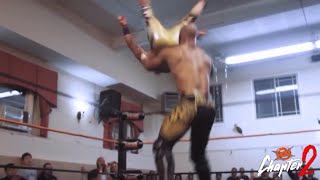 Moonsault ddt and dragonrana combo from amazing red