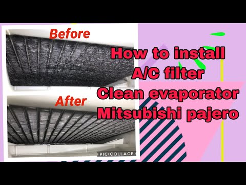How to clean the evaporator and install A/C filter(Mitsubishi pajero)
