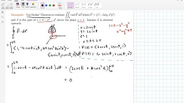 MST 113 16.8 Stokes Theorem Examples 1