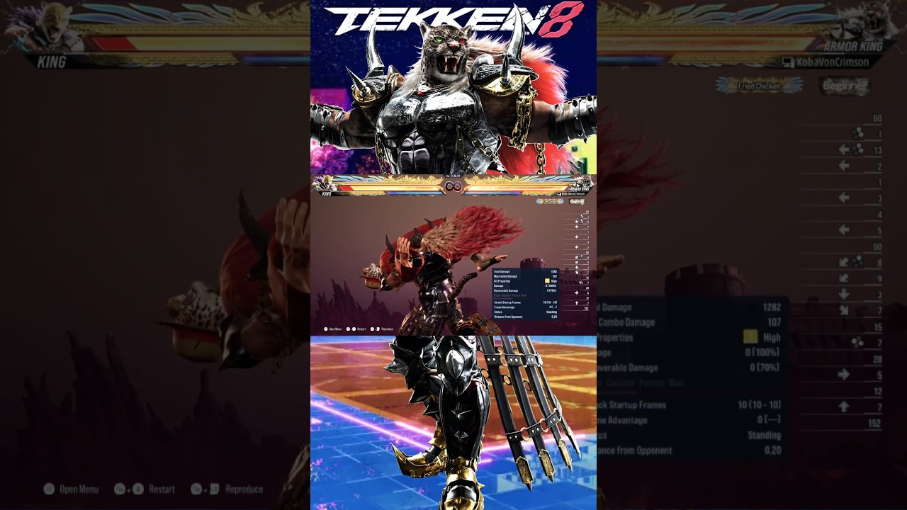 Armor King’s Floor Blast Combo at 110 Damage! 