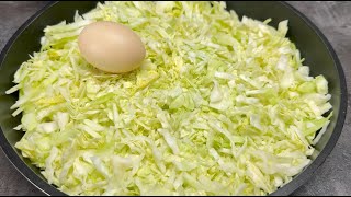 Why is It so delicious? Cabbage with eggs is better than meat! When there is no time to cook! Delici