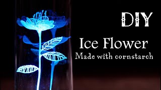 【BGMなし】コーンスターチで氷の花を簡単ハンドメイド DIY Ice flower with cornstarch [NO BGM]