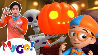 Blippi Wonders | Halloween Haunted House! +MORE | Cartoons For Kids | MyGo! Sign Language | ASL