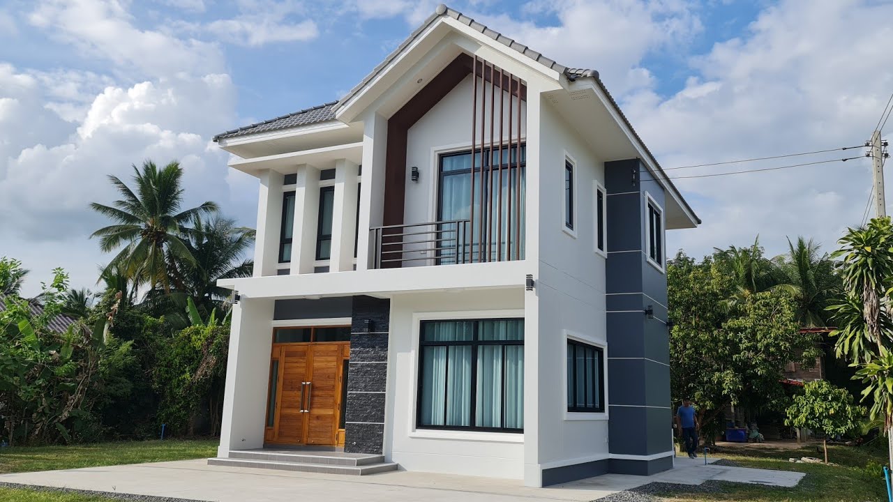 บ้าน 2 ชั้นสไตล์มินิมอลข้างในหรูหรา 4 ห้องนอน 3 ห้องน้ำ 1 ห้องครัวราคาแบบนี้ทำได้ไง