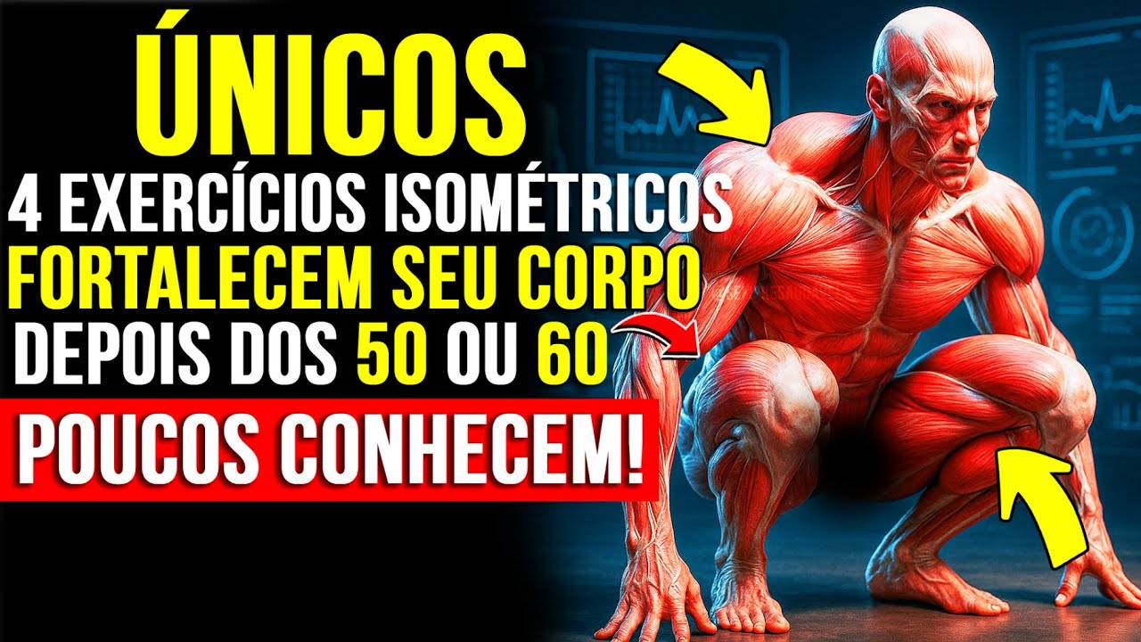 🔥 ÚNICOS 4 Exercícios Isométricos para Fortalecer todo o seu corpo (FAÇA EM CASA)