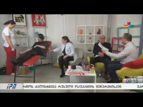 \"დილის პალიტრის\" წამყვანმა პირდაპირ ეთერში სისხლი ჩააბარა