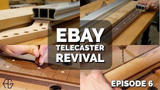 Leveling Out || eBay Telecaster Revival || Episode 6 || DIY Partscaster Guitar Build