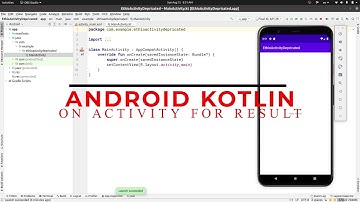 Getting a result from an activity (registerForActivityResult) - Android Kotlin በአማርኛ