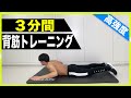 【3分】背筋トレーニング6種目！短時間で追い込む最強自重背筋【器具なし】