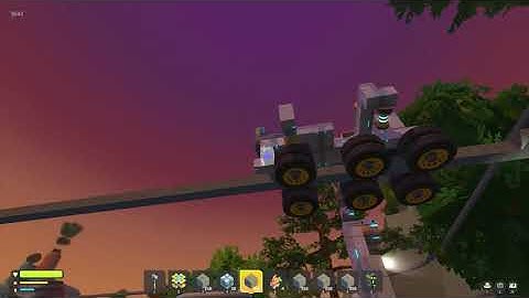 Scrap Mechanic Survival - Drone packing station to trader Monorail loop the Track is complete.