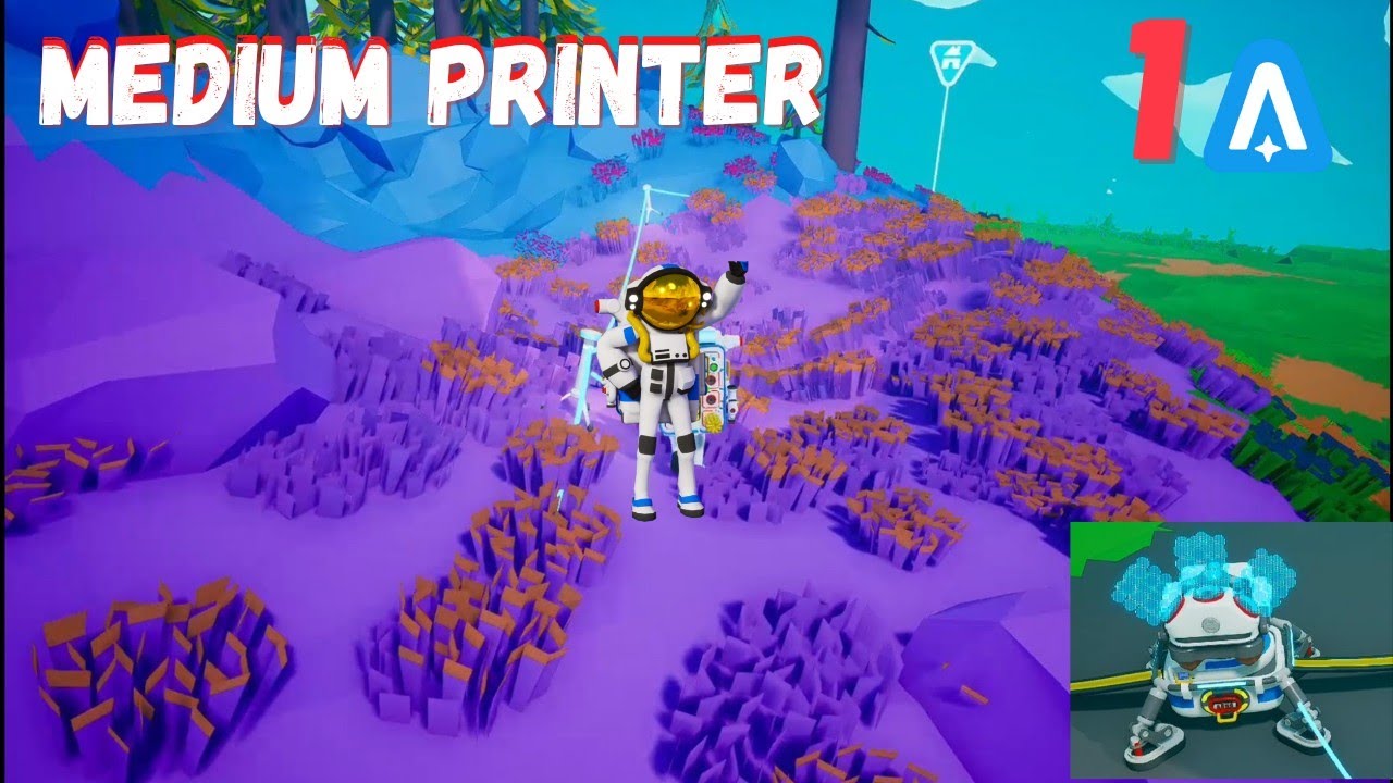 Astroneer | Medium Printer to platform | Resourcing | Astroneering Basics | Breathing Space | - YouTube