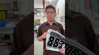 Catwalk Ready: Showcase Your Racing Number Sticker
