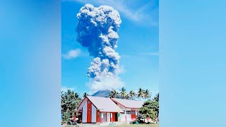 Вулкан Ибу извергается в Индонезии. Есть угроза пеплового дождя
