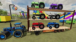 Wooden Two story Trailer for transporting various Vehicles and Tractors - New Objects in Farming 22