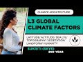 L3 Global Climatic Factors/ Latitude/ Altitude/ Sea Lvl/ Topography/ Vegetation/ Landform/ Humanity