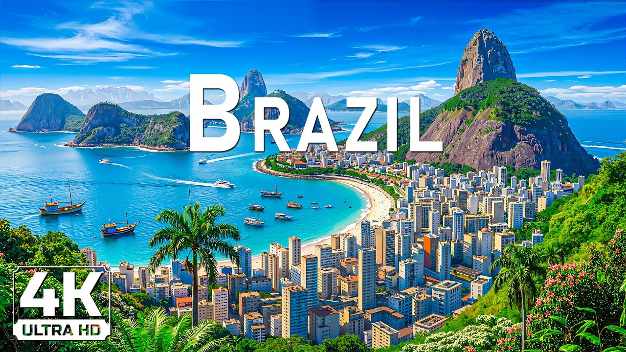 🌴🇧🇷 Brazil 4K 🇧🇷🌴 | Tropical Coastlines, Lush Rainforests & Vibrant Sunset Ambience