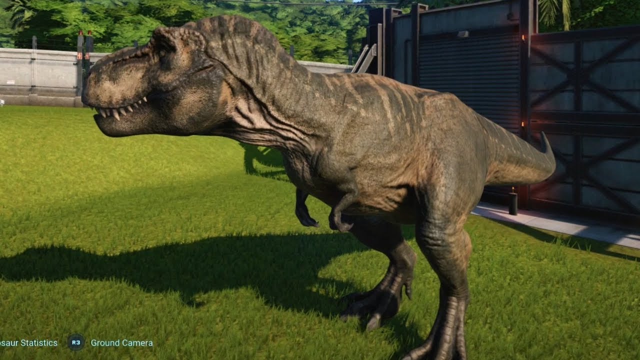 Jurassic World Evolution - Tyrannosaurus Rex (Tundra Skin) Gameplay ...