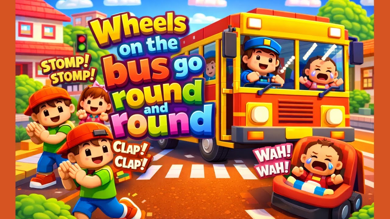 Wheels On The Bus Go Round and Round | kids nursery rhyme | Magic Letters TV