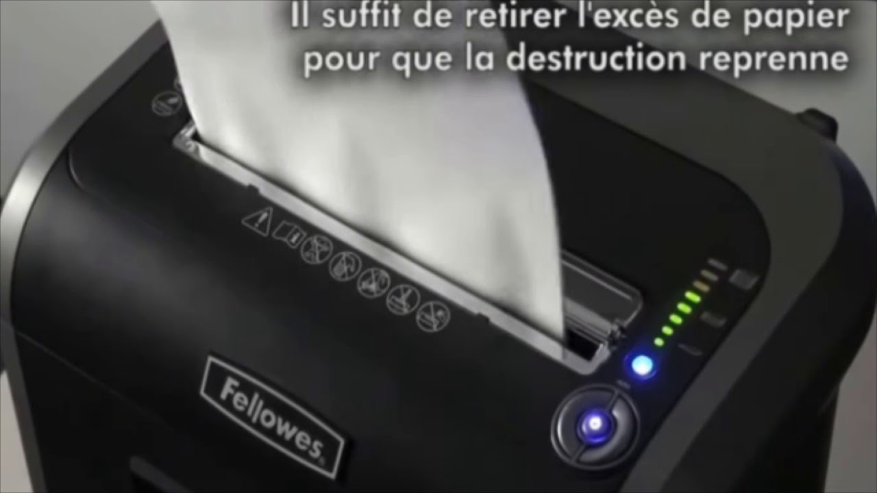 Destructeur de papier fellowes 79 Ci - YouTube