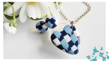 Polymer Clay Checkered Pattern Jewellery Making( Gingham Pattern) Without Cane Making