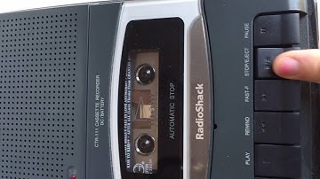 RadioShack CTR-111 Cassette Recorder Demo Video