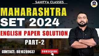 MAHARASHTRA SET EXAM PAPER SOLUTION [2] 2024! English Literature by Prof Vineet Pandey! #mhset2024 screenshot 3