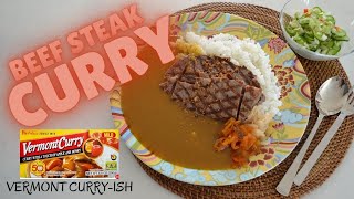 Beef Steak Curry and Rice Recipe ~Japanese Vermont Curry style (EP212)