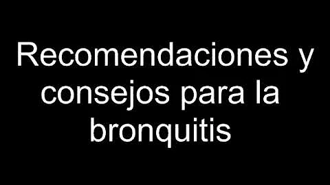 ¿Cuántos días hay que guardar reposo con bronquitis?