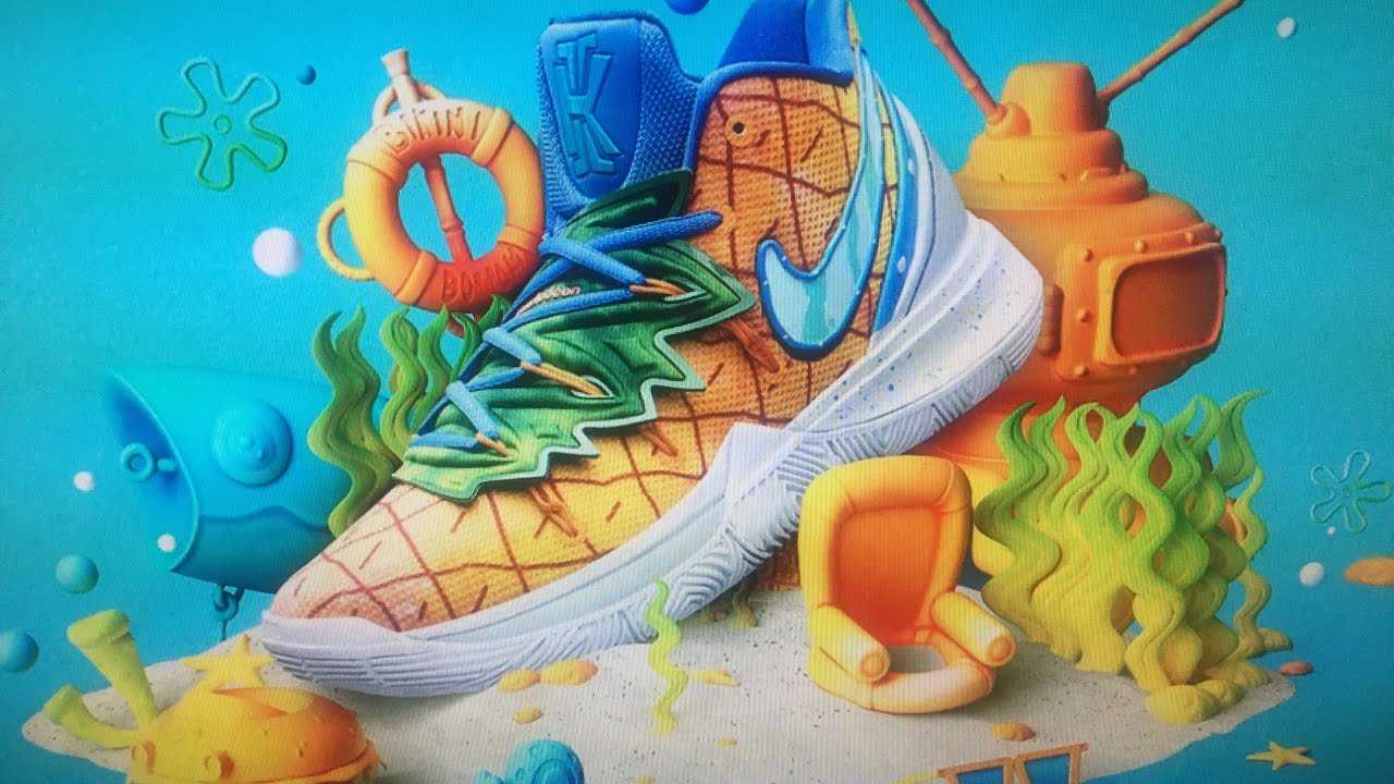 UNBOXING New SpongeBob Pineapple shoe {Kyrie 5} - YouTube