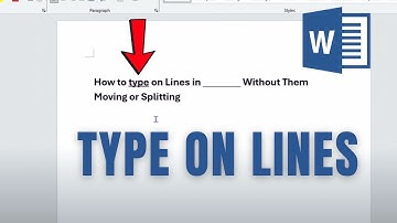 2 EASY Ways to Type on Lines in Word Without Them Moving or Splitting