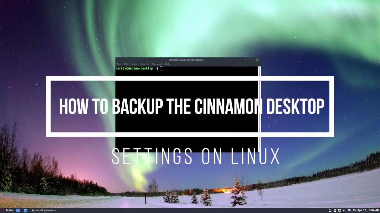How To Backup The Cinnamon Desktop Settings On Linux - YouTube