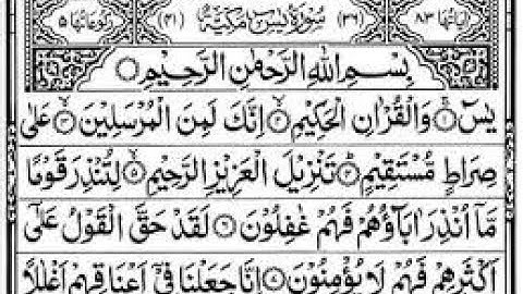 سورة يس للشيخ أبي عبد الله منير المظفر التونسي مرتل برواية ورش عن نافع