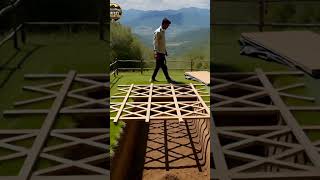 Beach House Backyard Secret Bunker Build | Full Timelapse  #BunkerBuild#UndergroundBunker#Timelapse