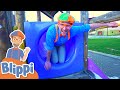 Learning with blippi at an outdoor playground  educationals for kids