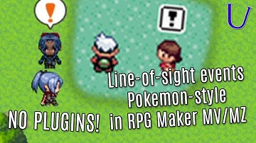 NO PLUGINS! RPG MAKER MV/MZ POKEMON-STYLE LINE OF SIGHT EVENTS/BATTLES!