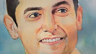 Watercolor Painting Aamir Khan ❤️ @kcart22 #pleasesubscribe #viral #aamirkhan #painting #art #love