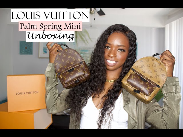 TWO Unboxing Try On & AccessorizeLouis Vuitton Palm Spring Mini Backpack,Party  Palm Spring Bracelet 