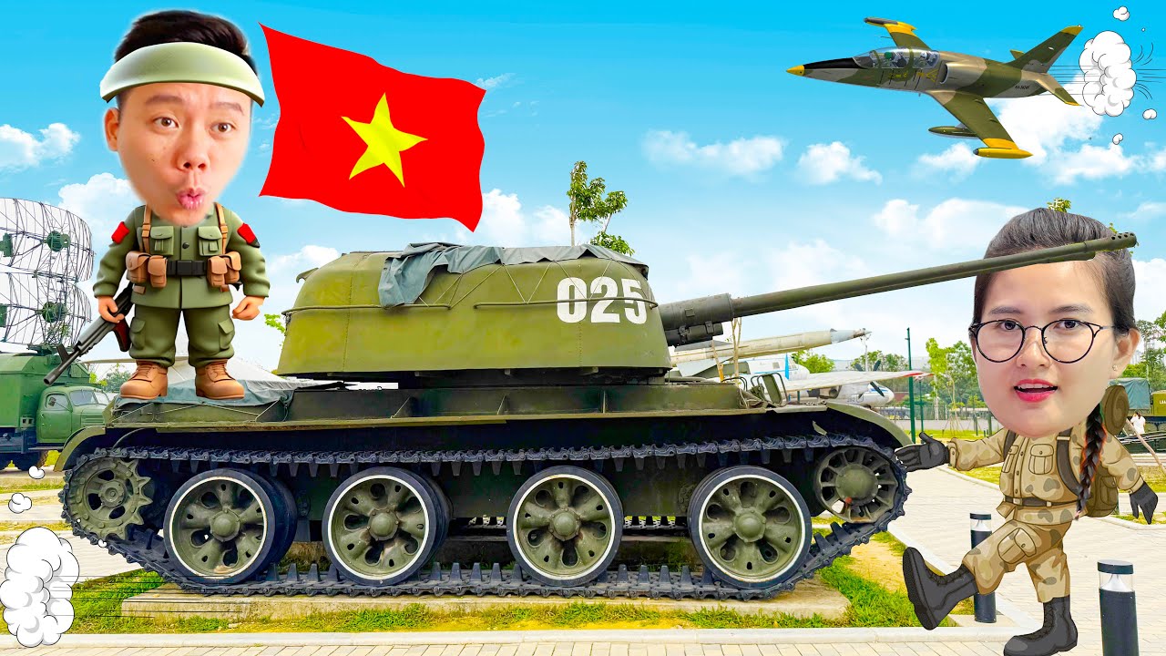 Changcady tham quan bảo tàng quân sự, gặp trực tiếp xe tăng và máy bay chiến đấu