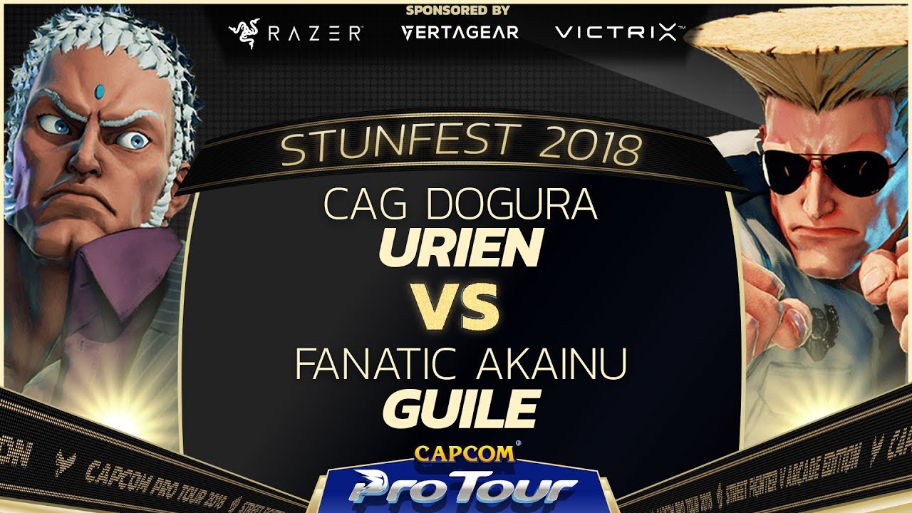 CAG Dogura (Urien) vs Fnatic Akainu (Guile) - Stunfest 2018 Pools - SFV - CPT 2018