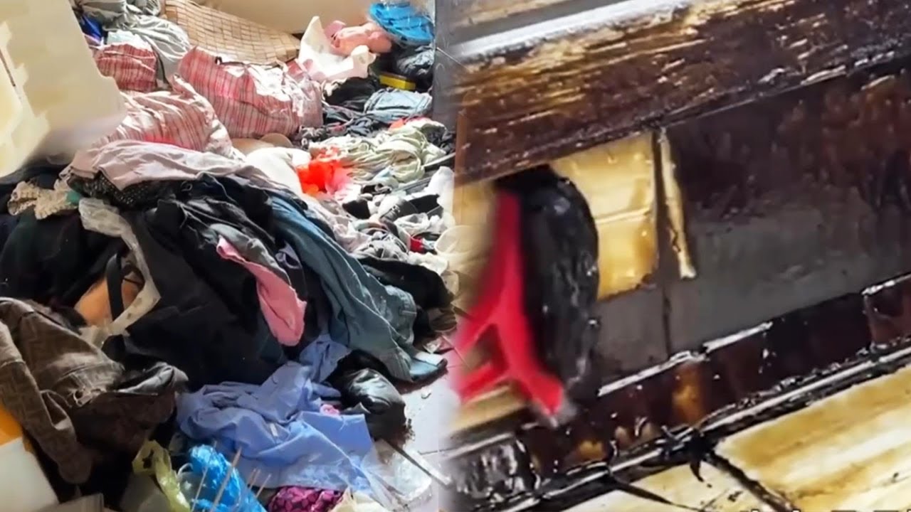 🤢THE ROOM WAS COVERED IN BLACK DIRT, A Perfect Transformation!【CLEANINGMASTER】